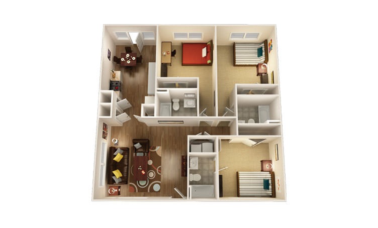 Apartments in College Station, TX Spacious Floor Plans